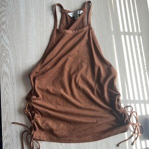 Suede Halter Top